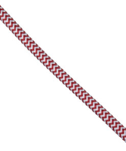 GloboStar® 77614 Στρογγυλό Υφασμάτινο Καλώδιο 1m 2 x 0.75mm² Dublo Άσπρο Κόκκινο