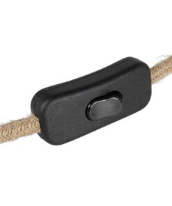 GLOBOSTAR® WHIP 77662 Μοντέρνο DIY Φωτιστικό με Υφασμάτινο Καλώδιο, Ντουί 1 x E27, Διακόπτη On/Off & Πρίζα AC 220-240V IP20 – Μπεζ & Χάλκινο – Μ150 x Π4 x Υ4cm