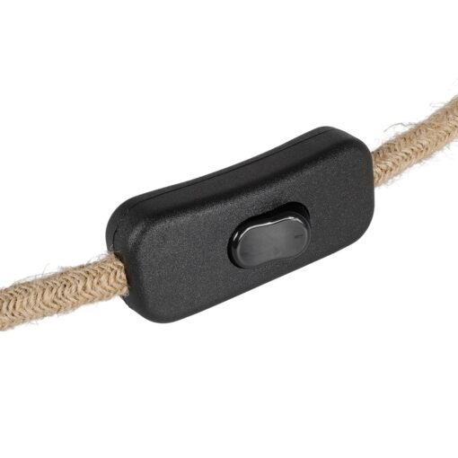 GLOBOSTAR® WHIP 77662 Μοντέρνο DIY Φωτιστικό με Υφασμάτινο Καλώδιο, Ντουί 1 x E27, Διακόπτη On/Off & Πρίζα AC 220-240V IP20 – Μπεζ & Χάλκινο – Μ150 x Π4 x Υ4cm