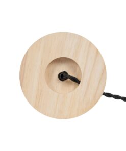 GLOBOSTAR® NOX 77700 Μοντέρνο Επιτραπέζιο Φωτιστικό Πορτατίφ με Ντουί 1 x E27 AC 220-240V IP20 – Μπεζ & Μαύρο – Μ12 x Π12 x Υ9cm
