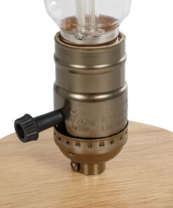 GLOBOSTAR® NOX 77701 Μοντέρνο Επιτραπέζιο Φωτιστικό Πορτατίφ με Ντουί 1 x E27 AC 220-240V IP20 – Μπεζ & Μπρούτζινο – Μ12 x Π12 x Υ9cm