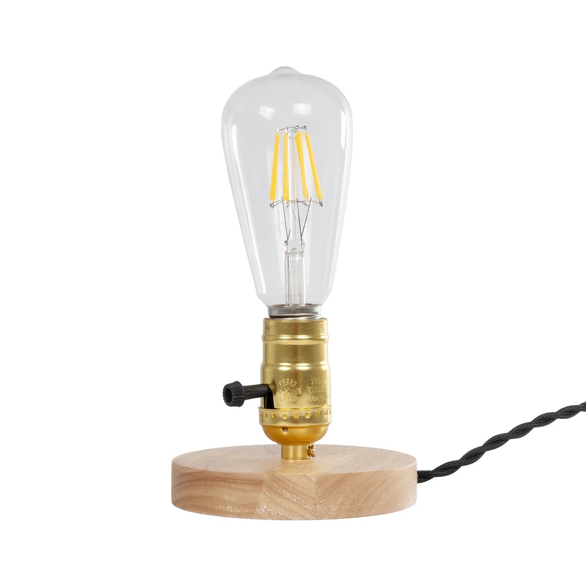 GLOBOSTAR® NOX 77702 Μοντέρνο Επιτραπέζιο Φωτιστικό Πορτατίφ με Ντουί 1 x E27 AC 220-240V IP20 – Μπεζ & Χρυσό – Μ12 x Π12 x Υ9cm