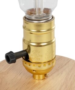GLOBOSTAR® NOX 77702 Μοντέρνο Επιτραπέζιο Φωτιστικό Πορτατίφ με Ντουί 1 x E27 AC 220-240V IP20 – Μπεζ & Χρυσό – Μ12 x Π12 x Υ9cm