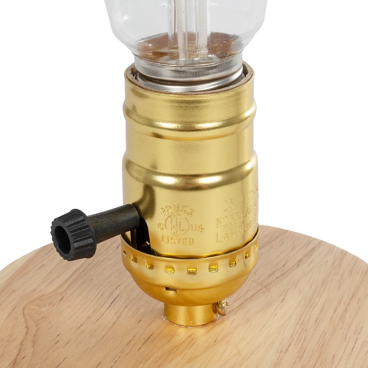 GLOBOSTAR® NOX 77702 Μοντέρνο Επιτραπέζιο Φωτιστικό Πορτατίφ με Ντουί 1 x E27 AC 220-240V IP20 – Μπεζ & Χρυσό – Μ12 x Π12 x Υ9cm