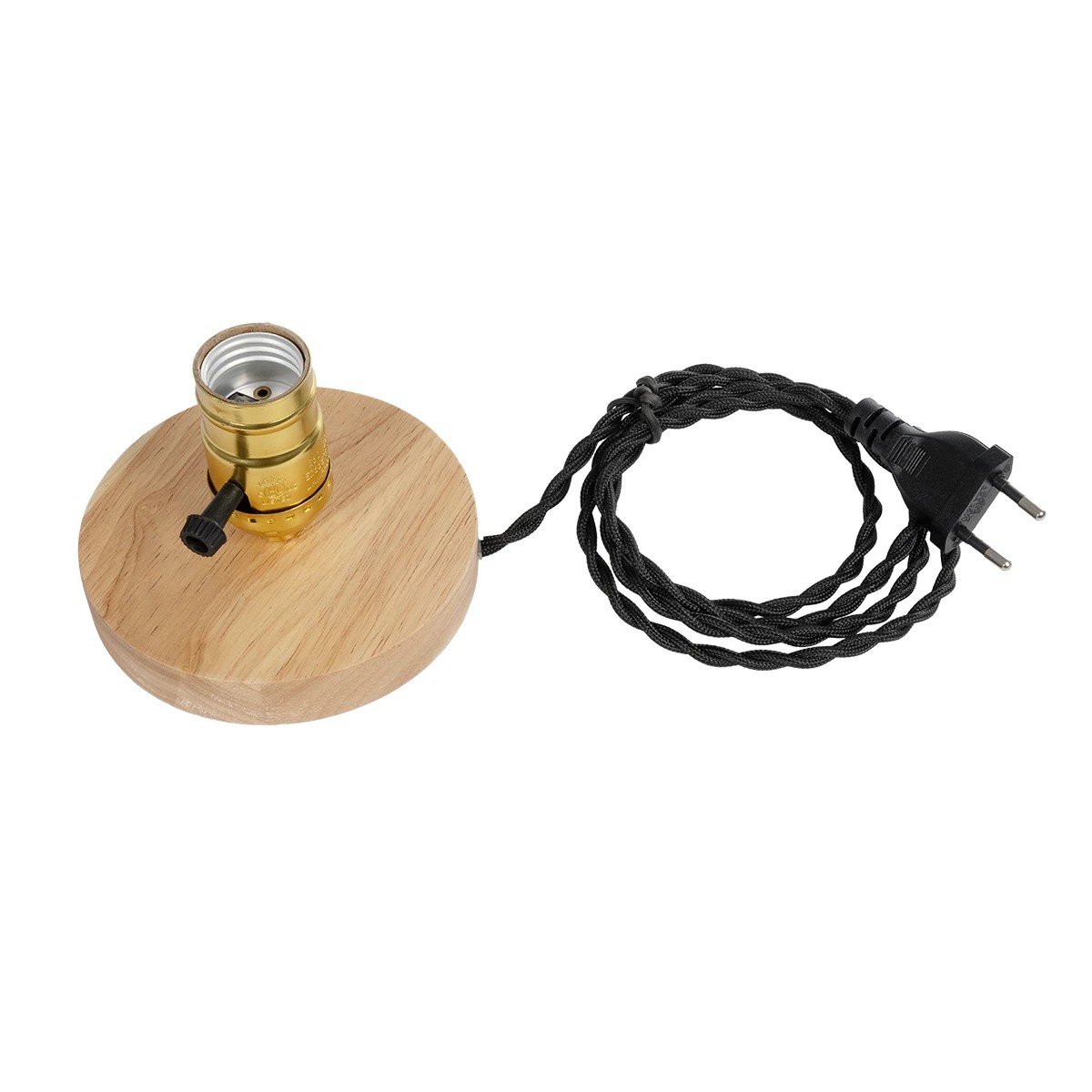 GLOBOSTAR® NOX 77702 Μοντέρνο Επιτραπέζιο Φωτιστικό Πορτατίφ με Ντουί 1 x E27 AC 220-240V IP20 – Μπεζ & Χρυσό – Μ12 x Π12 x Υ9cm