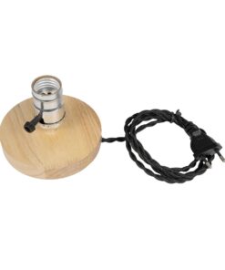 GLOBOSTAR® NOX 77703 Μοντέρνο Επιτραπέζιο Φωτιστικό Πορτατίφ με Ντουί 1 x E27 AC 220-240V IP20 – Μπεζ & Ασημί – Μ12 x Π12 x Υ9cm
