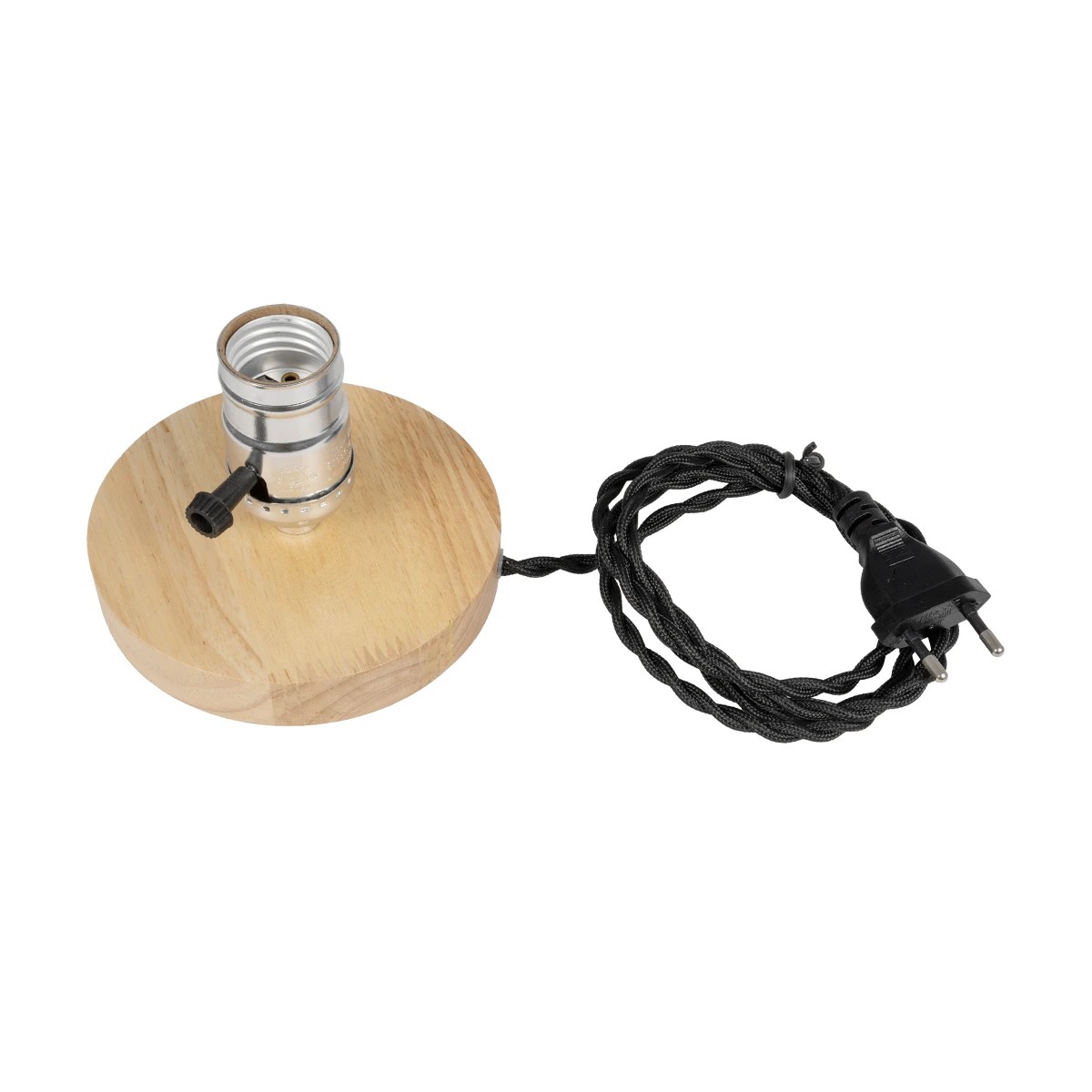 GLOBOSTAR® NOX 77703 Μοντέρνο Επιτραπέζιο Φωτιστικό Πορτατίφ με Ντουί 1 x E27 AC 220-240V IP20 – Μπεζ & Ασημί – Μ12 x Π12 x Υ9cm