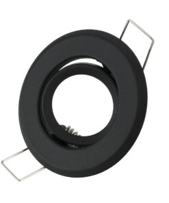 GLOBOSTAR® ORO 77801 Χωνευτή Κινούμενη Βάση για Σποτ MR11 με Ντουί GU10/GU5.3 IP20 - Μαύρο Ματ - Μ7 x Π7 x Υ2.1cm / Q5.5cm