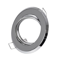 GLOBOSTAR® RAFY 77817 Χωνευτή Κινούμενη Βάση για Σποτ MR16 με Ντουί GU10/GU5.3 IP20 - Νίκελ Χρώμιο - Μ9.2 x Π9.2 x Υ3.1cm / Q7cm