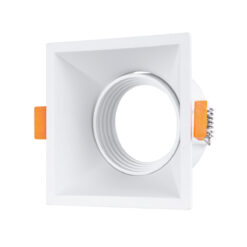 GLOBOSTAR® ALPHA 77832 Χωνευτή Κινούμενη Βάση για Σποτ MR16 για Ντουί GU10/GU5.3 IP20 - Λευκό - Μ9 x Π9 x Υ4.5cm / Q8.3cm
