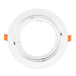 GLOBOSTAR® VITA 77850 Χωνευτή Κινούμενη Βάση για Σποτ AR111 για Ντουί GU10/GU5.3 IP20 - Λευκό - Μ17 x Π17 x Υ4.5cm / Q16cm