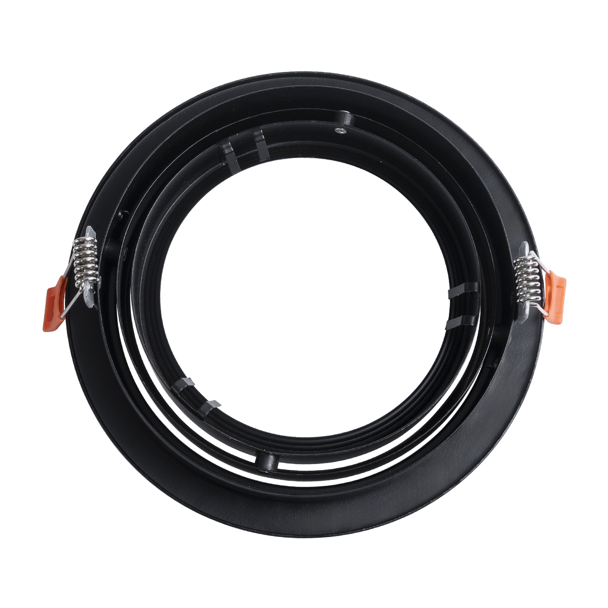 GLOBOSTAR® VITA 77851 Χωνευτή Κινούμενη Βάση για Σποτ AR111 για Ντουί GU10/GU5.3 IP20 - Μαύρο Ματ - Μ18 x Π18 x Υ4.5cm / Q16.5cm - Image 3