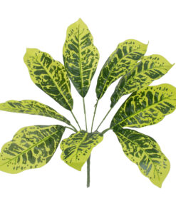 GloboStar® GREEN CROTON 78226 Τεχνητό Φυτό Κροτώνας Πράσινος - Μπουκέτο Διακοσμητικών Φυτών - Κλαδιών με Φύλλωμα Πράσινο Υ44cm
