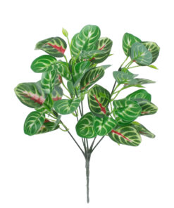GloboStar® IRESINE PLANT 78237 Τεχνητό Φυτό Αιμόφυλλο - Μπουκέτο Διακοσμητικών Φυτών - Κλαδιών με Φύλλωμα Πράσινο - Κόκκινο Υ35cm