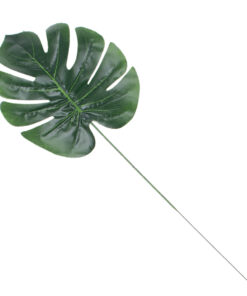 GloboStar® MONSTERA BIG 78238 Τεχνητό Φυτό Μονστέρα Μεγάλη - Μπουκέτο Διακοσμητικών Φυτών - Κλαδιών με Φύλλωμα Πράσινο Υ68cm