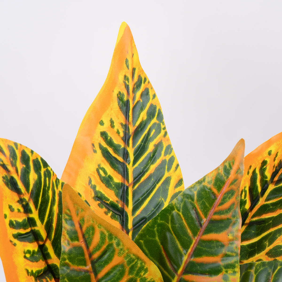GloboStar® ORANGE CROTON 78260 Τεχνητό Φυτό Κρότωνας Πορτ. - Μπουκέτο Διακοσμητικών Φυτών - Κλαδιών με Φύλλωμα Πράσινο - Πορτοκαλί Υ34cm - Image 2