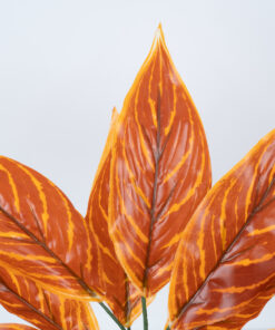 Alternative view of GloboStar® AGLAONEMA ORANGE 78265 Τεχνητό Φυτό Αγλαόνημα Πορτ. - Μπουκέτο Διακοσμητικών Φυτών - Κλαδιών με Φύλλωμα Πορτοκαλί Υ30cm