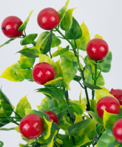 Alternative view of GloboStar® BUTCHERS BROOM 78268 Τεχνητό Φυτό Ρούσκος - Μπουκέτο Διακοσμητικών Φυτών - Κλαδιών με Φύλλωμα Πράσινο - Κόκκινο - Κίτρινο Υ30cm