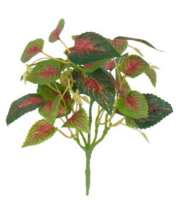 GloboStar® SWEDISH IVY 78270 Τεχνητό Φυτό Σουηδικός Κισσός - Μπουκέτο Διακοσμητικών Φυτών - Κλαδιών με Φύλλωμα Πράσινο - Κόκκινο Υ28cm