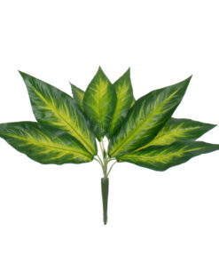 GloboStar® PEACE LILY 78277 Τεχνητό Φυτό Σπαθίφυλλο - Μπουκέτο Διακοσμητικών Φυτών - Κλαδιών με Φύλλωμα Πράσινο - Κίτρινο Υ33cm