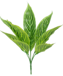 GloboStar® PEACOCK PLANT L.GREEN 78287 Τεχνητό Φυτό Καλαθέα Α.Πρ. - Μπουκέτο Διακοσμητικών Φυτών - Κλαδιών με Φύλλωμα Πράσινο Υ30cm