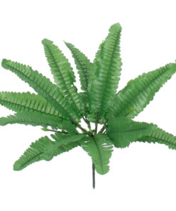 GloboStar® BOSTON FERN SMALL 78291 Τεχνητό Φυτό Φτέρη Βοστώνης Μικρή - Μπουκέτο Διακοσμητικών Φυτών - Κλαδιών με Φύλλωμα Πράσινο Υ30cm