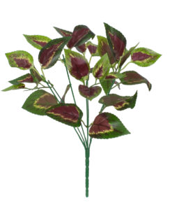 GloboStar® AMARANTHUS TRICOLOR 78296 Τεχνητό Φυτό Αμάραντος Τρίχρωμος - Μπουκέτο Διακοσμητικών Φυτών - Κλαδιών με Φύλλωμα Πράσινο - Κόκκινο - Κίτρινο Υ34cm