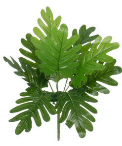 GloboStar® TREE PHILODENDRON 78299 Τεχνητό Φυτό Φιλόδεντρο - Μπουκέτο Διακοσμητικών Φυτών - Κλαδιών με Φύλλωμα Πράσινο Υ40cm