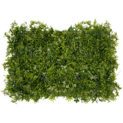 GLOBOSTAR® FERN 78401 Τεχνητό Πάνελ Φυλλωσιάς / Κάθετος Κήπος Γάλιο, Φτέρη, Γκι & Γρασίδι - Πράσινο - Μ60 x Π9 x Υ40cm