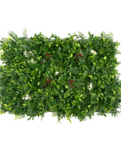 GLOBOSTAR® FERN 78407 Τεχνητό Πάνελ Φυλλωσιάς / Κάθετος Κήπος Ίληξ, Νάνος Φτέρη, Κοράλι & Κουφέα – Πράσινο – Μ60 x Π10 x Υ40cm