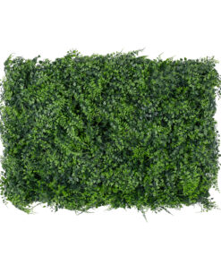 GLOBOSTAR® LEYLAND 78413 Τεχνητό Πάνελ Φυλλωσιάς / Κάθετος Κήπος Λέιλαντ & Νάνος Κισσός - Πράσινο - Μ60 x Υ9 x Π40cm
