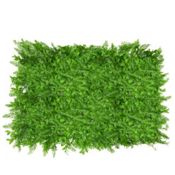GLOBOSTAR® FERN 78422 Τεχνητό Πάνελ Φυλλωσιάς / Κάθετος Κήπος Βασιλική Φτέρη & Ίληξ - Πράσινο - Μ60 x Π9 x Υ40cm