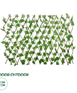 GloboStar® Artificial Garden IVY 78497 Πτυσσόμενη Πέργκολα Τεχνητής Φυλλωσιάς - Κάθετος Κήπος Σύνθεση Κισσός Μ110 x Π10 x Υ120cm (min) Μ310 x Π10 x Υ45cm (max)