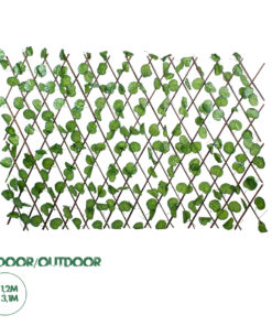 GloboStar® Artificial Garden NASTURTIUM 78498 Πτυσσόμενη Πέργκολα Τεχνητής Φυλλωσιάς - Κάθετος Κήπος Σύνθεση Ινδοκάρδαμο Μ110 x Π10 x Υ120cm (min) Μ310 x Π10 x Υ45cm (max)