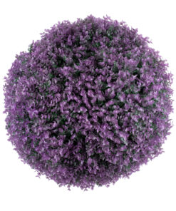 GloboStar® 78523 Artificial - Συνθετικό Τεχνητό Διακοσμητικό Φυτό Θάμνος Πυξάρι Πράσινο - Μωβ Φ56cm