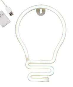 GloboStar® 78576 Φωτιστικό Ταμπέλα Φωτεινή Επιγραφή NEON LED Σήμανσης LAMP 5W με Καλώδιο Τροφοδοσίας USB - Μπαταρίας 3xAAA (Δεν Περιλαμβάνονται) - Ψυχρό Λευκό 6000K