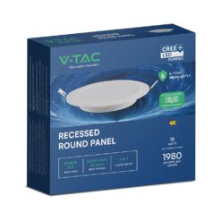 18W CCT Στρογγυλό Φ220 Χωνευτό LED Panel 2640lm – V-TAC Cree Chip 6yrs Wty 78646VT