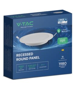 18W CCT Στρογγυλό Φ220 Χωνευτό LED Panel 2640lm – V-TAC Cree Chip 6yrs Wty 78646VT