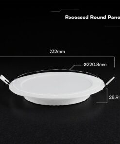 18W CCT Στρογγυλό Φ220 Χωνευτό LED Panel 2640lm – V-TAC Cree Chip 6yrs Wty 78646VT