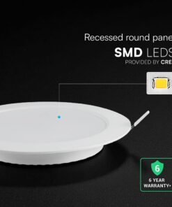 18W CCT Στρογγυλό Φ220 Χωνευτό LED Panel 2640lm – V-TAC Cree Chip 6yrs Wty 78646VT