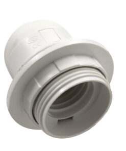 GloboStar® 78960 ΣΕΤ Ντουί E27 με Ροδέλα Πλαστικό Λευκό DIY