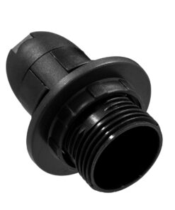 GloboStar® 78961 ΣΕΤ Ντουί E14 με Ροδέλα Πλαστικό Μάυρο DIY