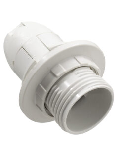 GLOBOSTAR® LAMPHOLDER 78962 Ντουί E14 με Ροδέλα IP20 Λευκό - Μ4.5 x Π4.5 x Υ5.6cm