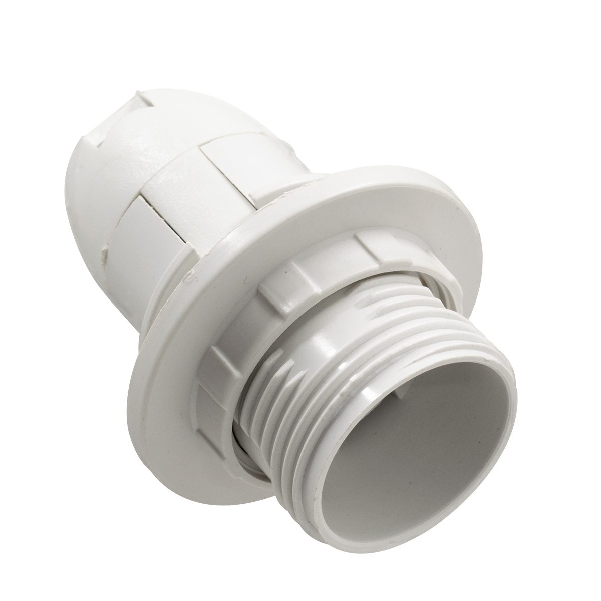 GLOBOSTAR® LAMPHOLDER 78962 Ντουί E14 με Ροδέλα IP20 Λευκό - Μ4.5 x Π4.5 x Υ5.6cm