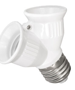 GLOBOSTAR® ADAPTOR 78969 Αντάπτορας/Μετατροπέας από Ντουί E27 σε 2 x E27 IP20 - Μ7.4 x Π7.4 x Υ7.4cm