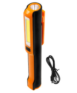 GloboStar® 79017 Φορητός Επαναφορτιζόμενος Φακός Εργασίας Work Light LED COB 3W + 3W 350lm με 3 Modes & 1 x Μπαταρία 1200mAh Li-ion Ψυχρό Λευκό 6000K