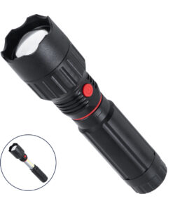 GloboStar® 79019 Φορητός Φακός Χειρός LED COB 3W Front + 3W Side 300lm Zoom 1° έως 60° Μοιρών Πτυσσόμενος με 3 Modes Αδιάβροχο IP54 Ψυχρό Λευκό 6000K