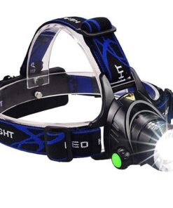 GloboStar® 79055 Φακός Κεφαλής Επαναφορτιζόμενος LED CREE XML2-T6 Chip 10 Watt 800lm με 2 x 18650 Μπαταρίες 5200mAh – Ψυχρό Λευκό 6000K – Μ8.5 x Π6.5 x Υ7cm