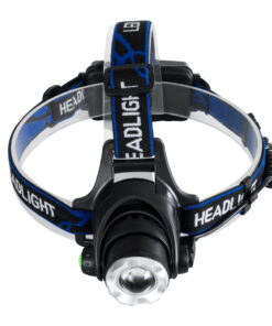 GloboStar® 79055 Φακός Κεφαλής Επαναφορτιζόμενος LED CREE XML2-T6 Chip 10 Watt 800lm με 2 x 18650 Μπαταρίες 5200mAh – Ψυχρό Λευκό 6000K – Μ8.5 x Π6.5 x Υ7cm
