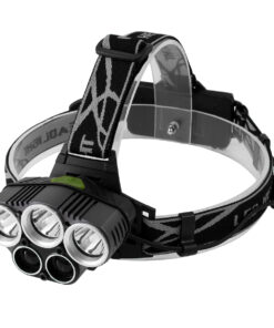 GloboStar® 79058 Φακός Κεφαλής Επαναφορτιζόμενος LED CREE XML2-T6 Chip 50 Watt 5000lm με 2 x 18650 Μπαταρίες 5200mAh Ψυχρό Λευκό 6000K
